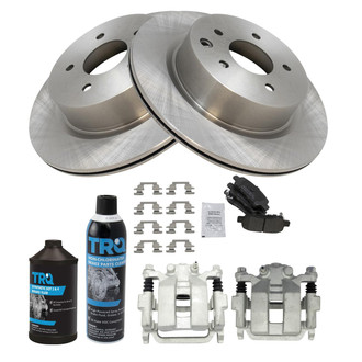 TRQ® - Rear Disc Brake Kit with Semi-Metallic Pads and Calipers