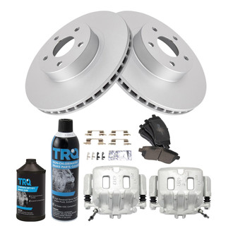 TRQ® - Front Disc Brake Kit with Semi-Metallic Pads and Calipers
