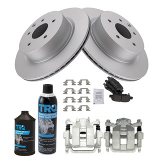TRQ® - Rear Disc Brake Kit with Semi-Metallic Pads and Calipers