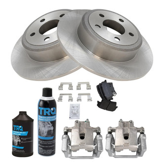 TRQ® - Rear Disc Brake Kit with Semi-Metallic Pads and Calipers