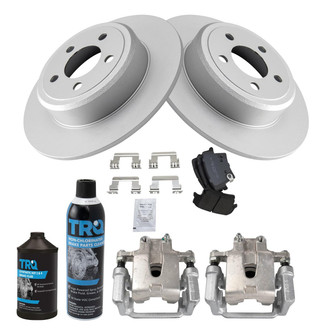TRQ® - Rear Disc Brake Kit with Semi-Metallic Pads and Calipers