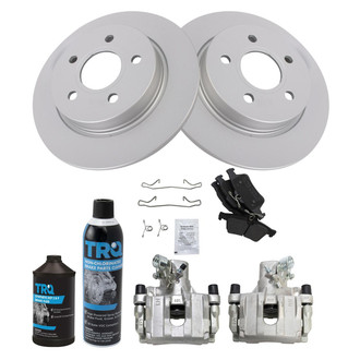 TRQ® - Rear Disc Brake Kit with Semi-Metallic Pads and Calipers