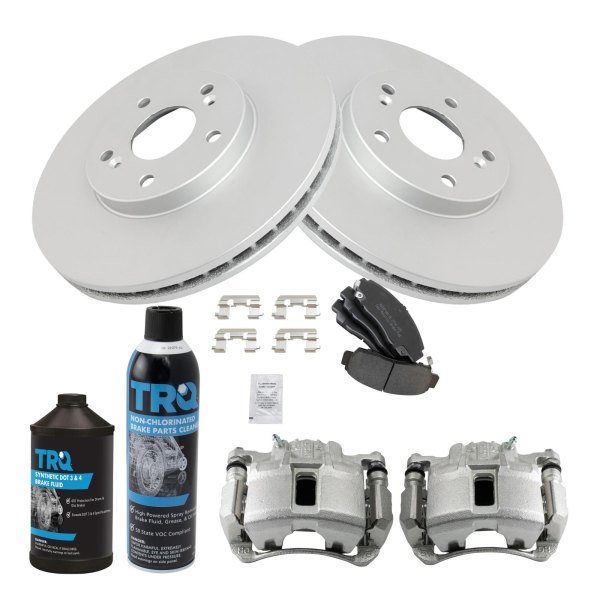 TRQ® - Front Disc Brake Kit with Semi-Metallic Pads and Calipers