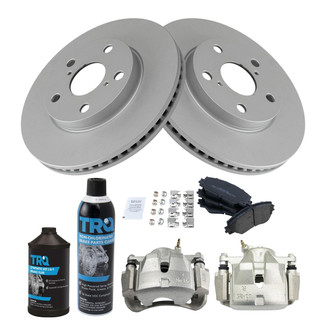 TRQ® - Front Disc Brake Kit with Semi-Metallic Pads and Calipers