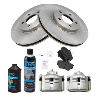 TRQ® - Front Disc Brake Kit with Semi-Metallic Pads and Calipers