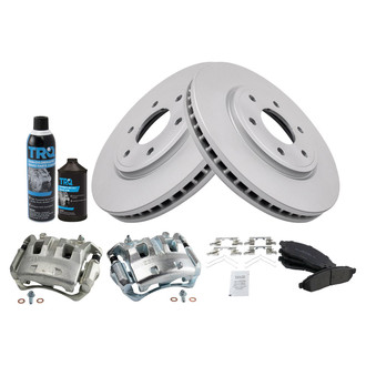 TRQ® - Front Disc Brake Kit with Semi-Metallic Pads and Calipers
