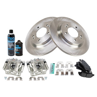 TRQ® - Rear Disc Brake Kit with Semi-Metallic Pads and Calipers