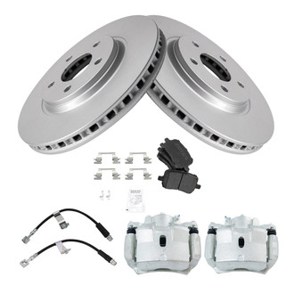 TRQ® - Disc Brake Kit with Semi-Metallic Pads, Calipers and Hoses