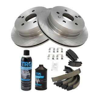 TRQ® - Rear Disc Brake Kit with Semi-Metallic Pads