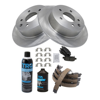 TRQ® - Rear Disc Brake Kit with Semi-Metallic Pads