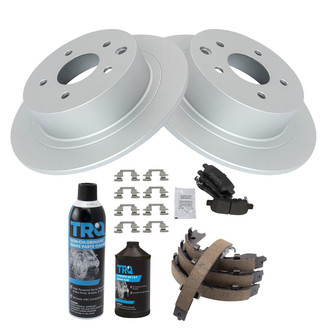 TRQ® - Rear Disc Brake Kit with Semi-Metallic Pads