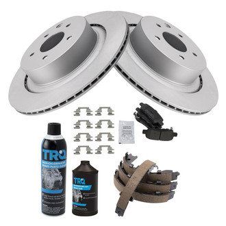 TRQ® - Rear Disc Brake Kit with Semi-Metallic Pads