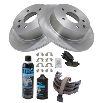 TRQ® - Rear Disc Brake Kit with Semi-Metallic Pads