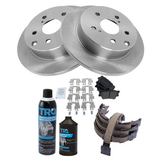 TRQ® - Rear Disc Brake Kit with Semi-Metallic Pads