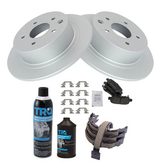 TRQ® - Rear Disc Brake Kit with Semi-Metallic Pads