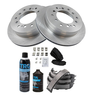 TRQ® - Rear Disc Brake Kit with Semi-Metallic Pads