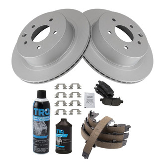 TRQ® - Rear Disc Brake Kit with Semi-Metallic Pads