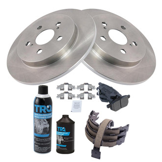 TRQ® - Rear Disc Brake Kit with Semi-Metallic Pads