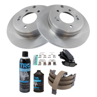 TRQ® - Rear Disc Brake Kit with Semi-Metallic Pads