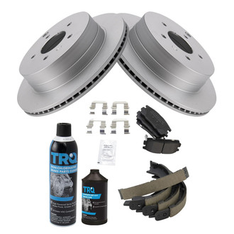 TRQ® - Rear Disc Brake Kit with Semi-Metallic Pads
