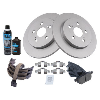 TRQ® - Rear Disc Brake Kit with Semi-Metallic Pads