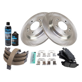 TRQ® - Rear Disc Brake Kit with Semi-Metallic Pads