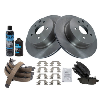 TRQ® - Rear Disc Brake Kit with Semi-Metallic Pads