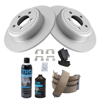 TRQ® - Rear Disc Brake Kit with Semi-Metallic Pads
