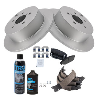 TRQ® - Rear Disc Brake Kit with Semi-Metallic Pads