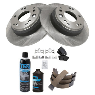 TRQ® - Rear Disc Brake Kit with Semi-Metallic Pads