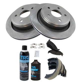 TRQ® - Rear Disc Brake Kit with Semi-Metallic Pads