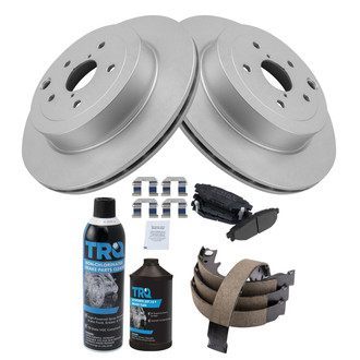 TRQ® - Rear Disc Brake Kit with Semi-Metallic Pads