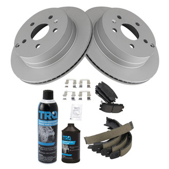 TRQ® - Rear Disc Brake Kit with Semi-Metallic Pads