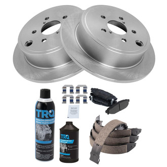 TRQ® - Rear Disc Brake Kit with Semi-Metallic Pads