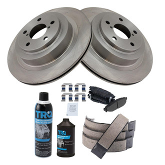 TRQ® - Rear Disc Brake Kit with Semi-Metallic Pads