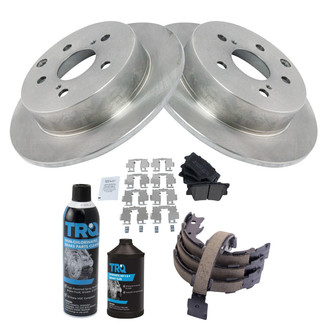 TRQ® - Rear Disc Brake Kit with Semi-Metallic Pads