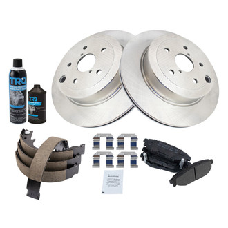 TRQ® - Rear Disc Brake Kit with Semi-Metallic Pads