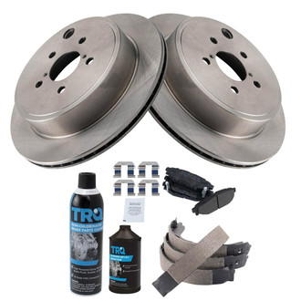 TRQ® - Rear Disc Brake Kit with Semi-Metallic Pads