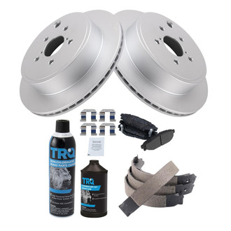TRQ® - Rear Disc Brake Kit with Semi-Metallic Pads