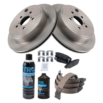 TRQ® - Rear Disc Brake Kit with Semi-Metallic Pads