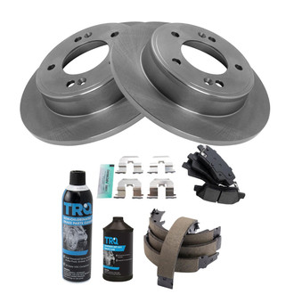 TRQ® - Rear Disc Brake Kit with Semi-Metallic Pads