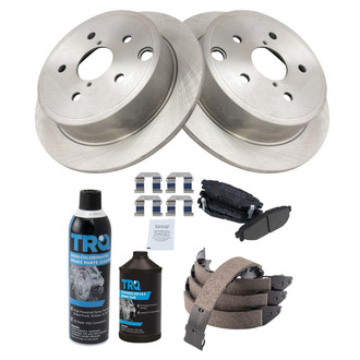 TRQ® - Rear Disc Brake Kit with Semi-Metallic Pads