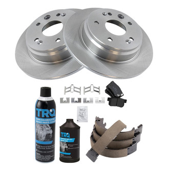 TRQ® - Rear Disc Brake Kit with Semi-Metallic Pads