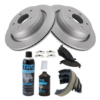 TRQ® - Rear Disc Brake Kit with Semi-Metallic Pads