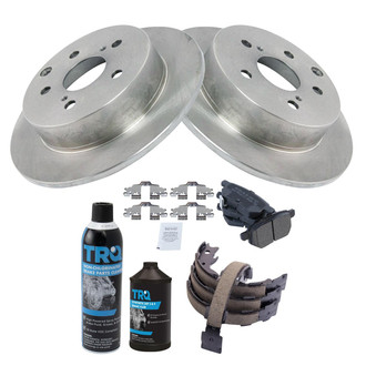 TRQ® - Rear Disc Brake Kit with Semi-Metallic Pads