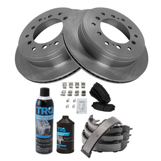 TRQ® - Rear Disc Brake Kit with Semi-Metallic Pads