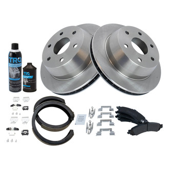 TRQ® - Rear Disc Brake Kit with Semi-Metallic Pads