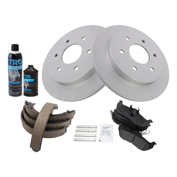 TRQ® - Rear Disc Brake Kit with Semi-Metallic Pads