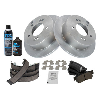 TRQ® - Rear Disc Brake Kit with Semi-Metallic Pads