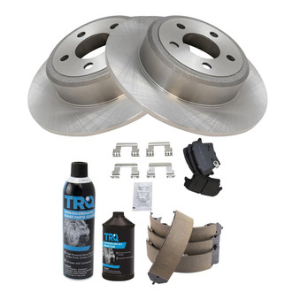 TRQ® - Rear Disc Brake Kit with Semi-Metallic Pads